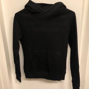 Buff Bunny black embossed logo hoodie.